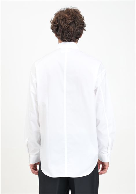 Camicia casual bianca da uomo con piercing VERSACE JEANS COUTURE | 77GALY10CN002003